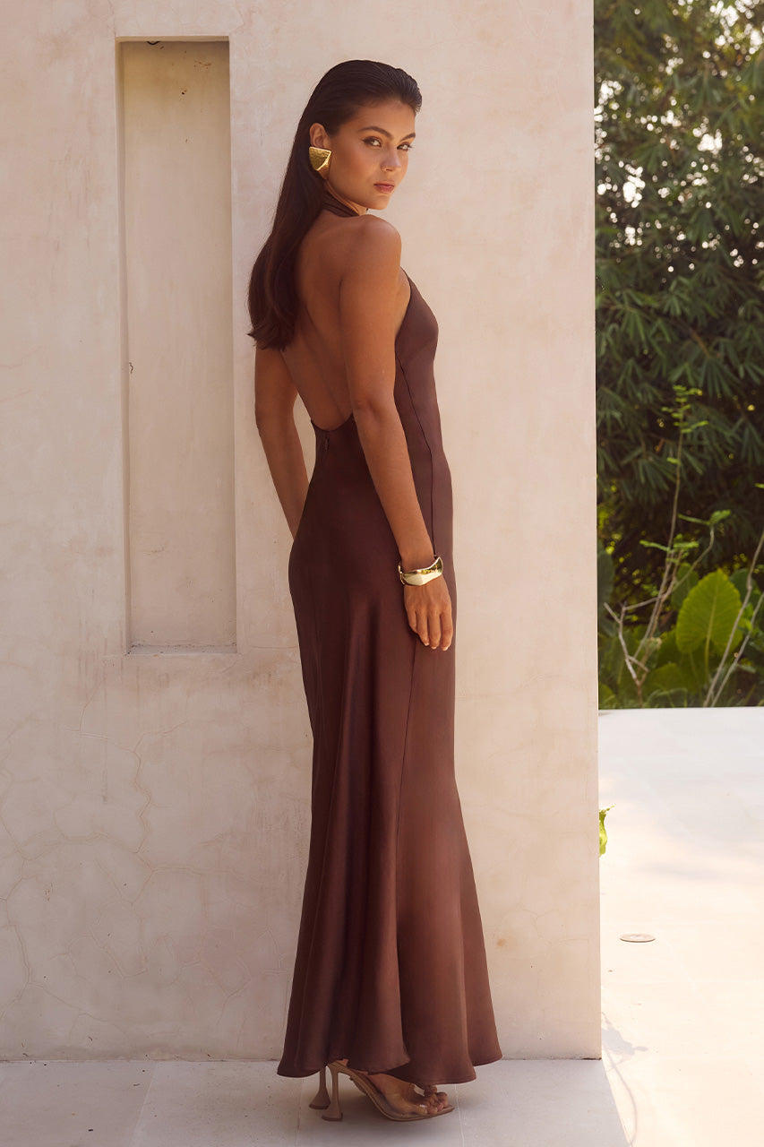 Brigitte Maxi Dress - Espresso