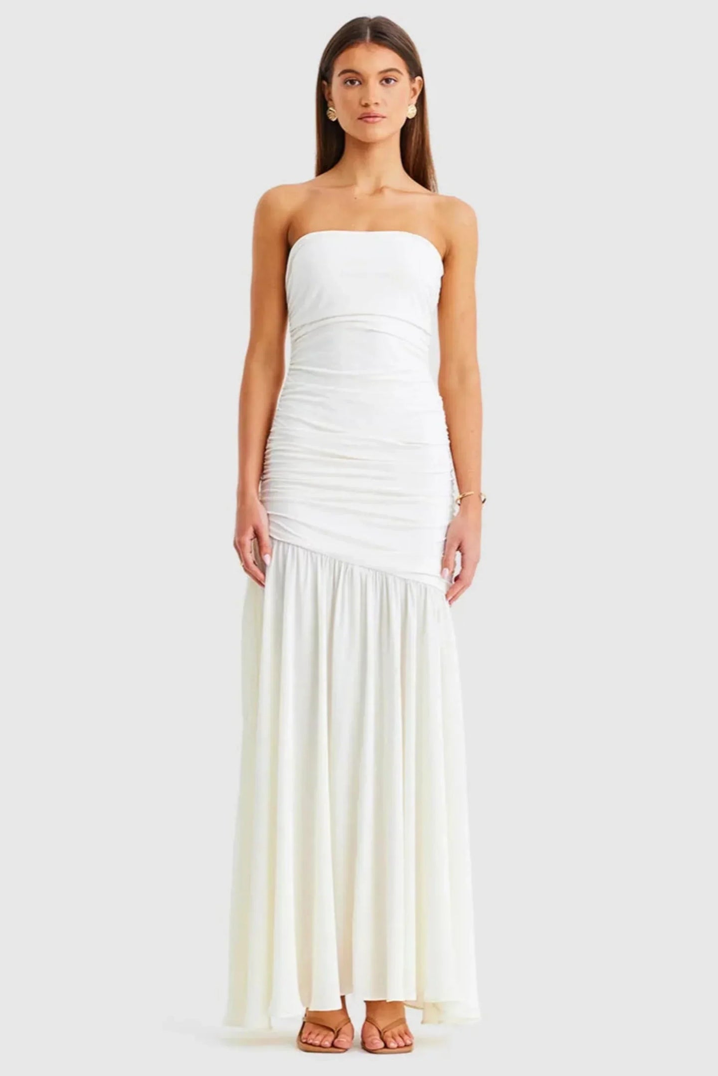 Neve Strapless Maxi Dress - Vanilla