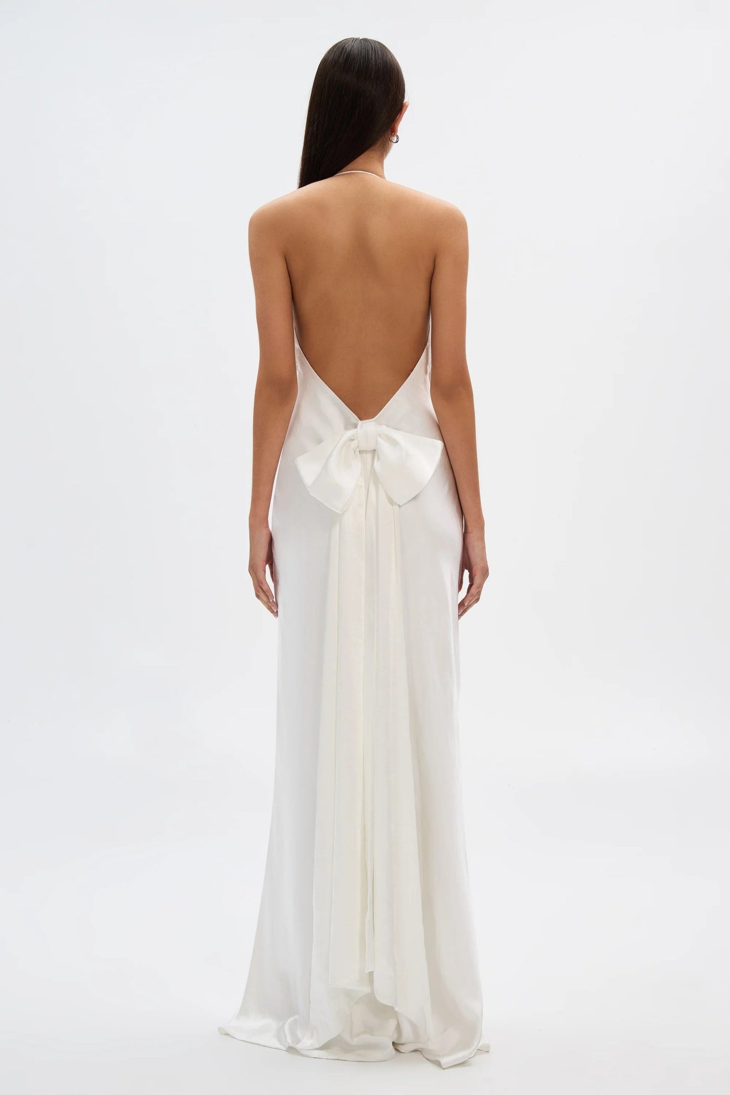 Misha Honor Satin Maxi Dress - Ivory