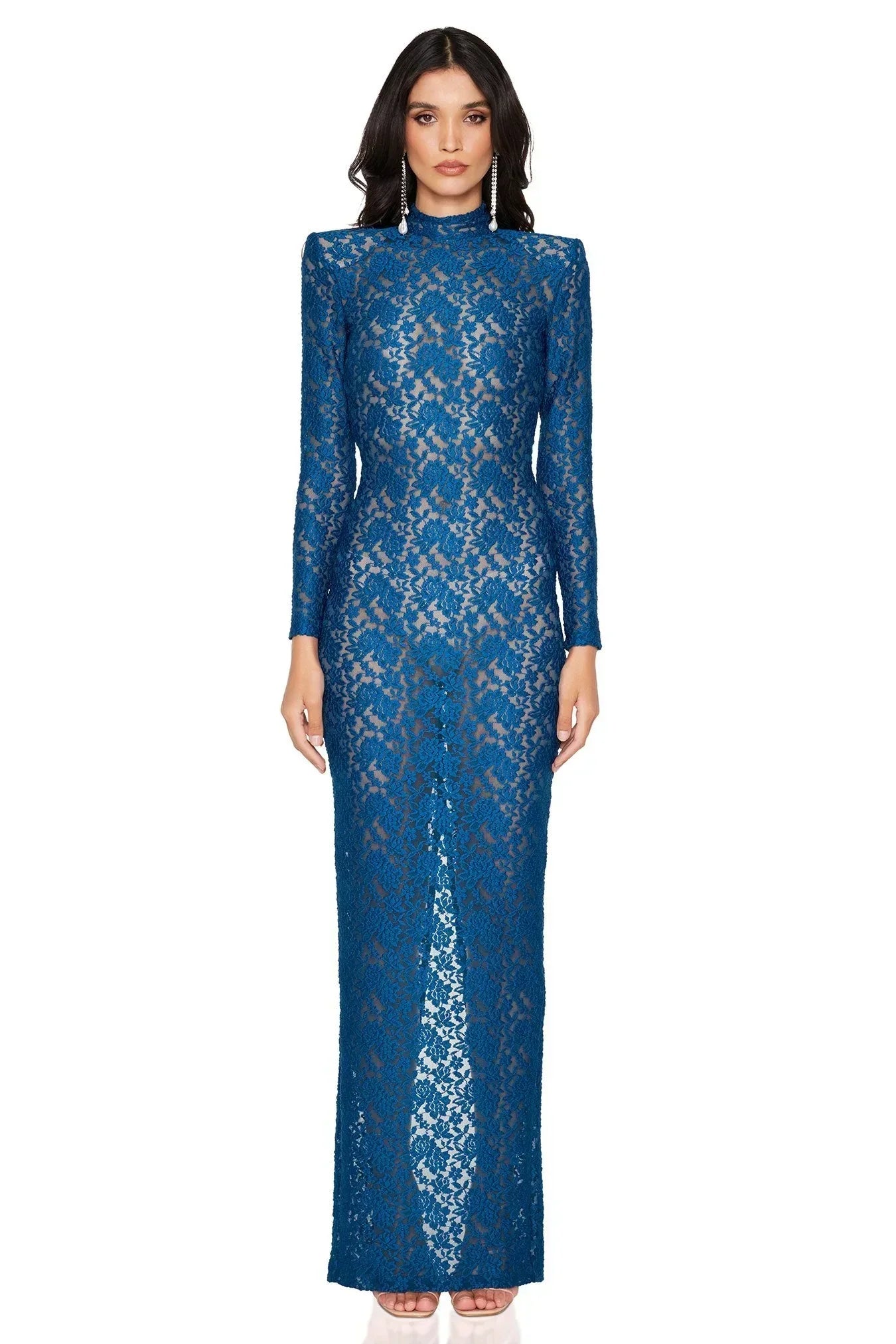 Nookie Roxana Long Sleeve Gown - Teal